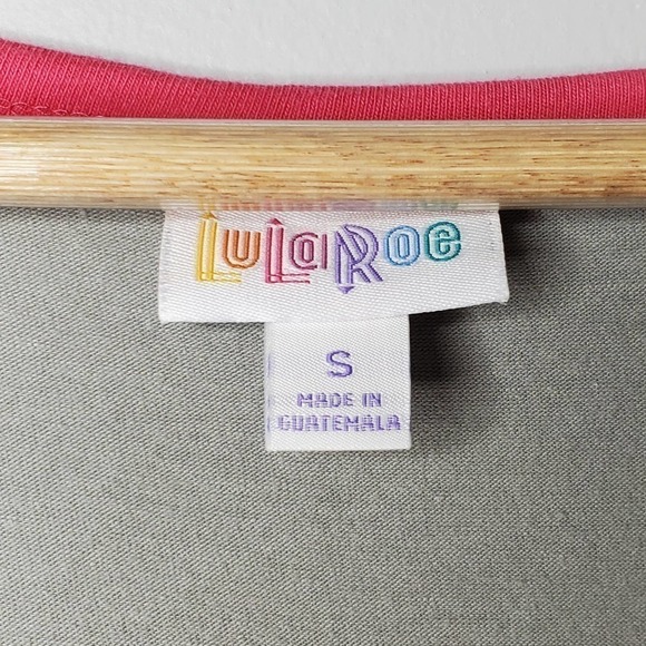 LuLaRoe Ana Maxi Dress Gray Pink Sz S - Picture 6 of 11